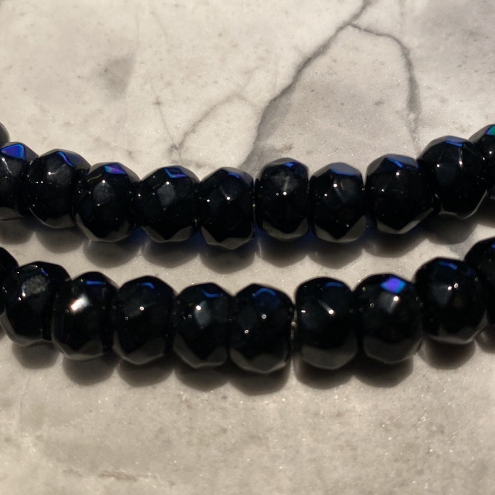 Double Strand Black Beaded Necklace by Erin McDermott - Picture 2 of 8